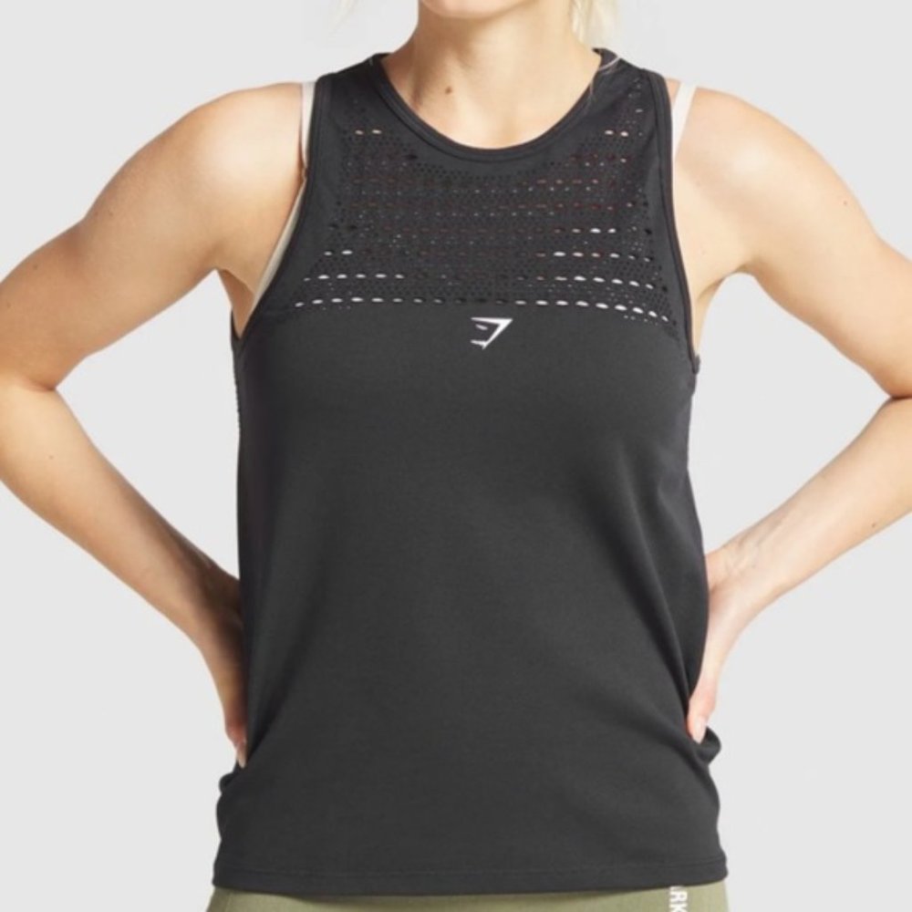 GYMSHARK energy+ seamless loose vest | Size M Black